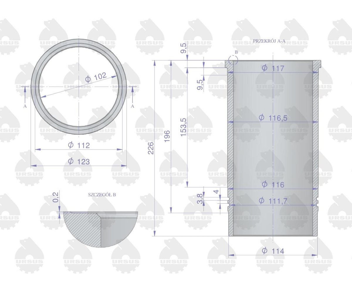 Zestaw naprawczy silnika C-330M ORYGINAŁ URSUS