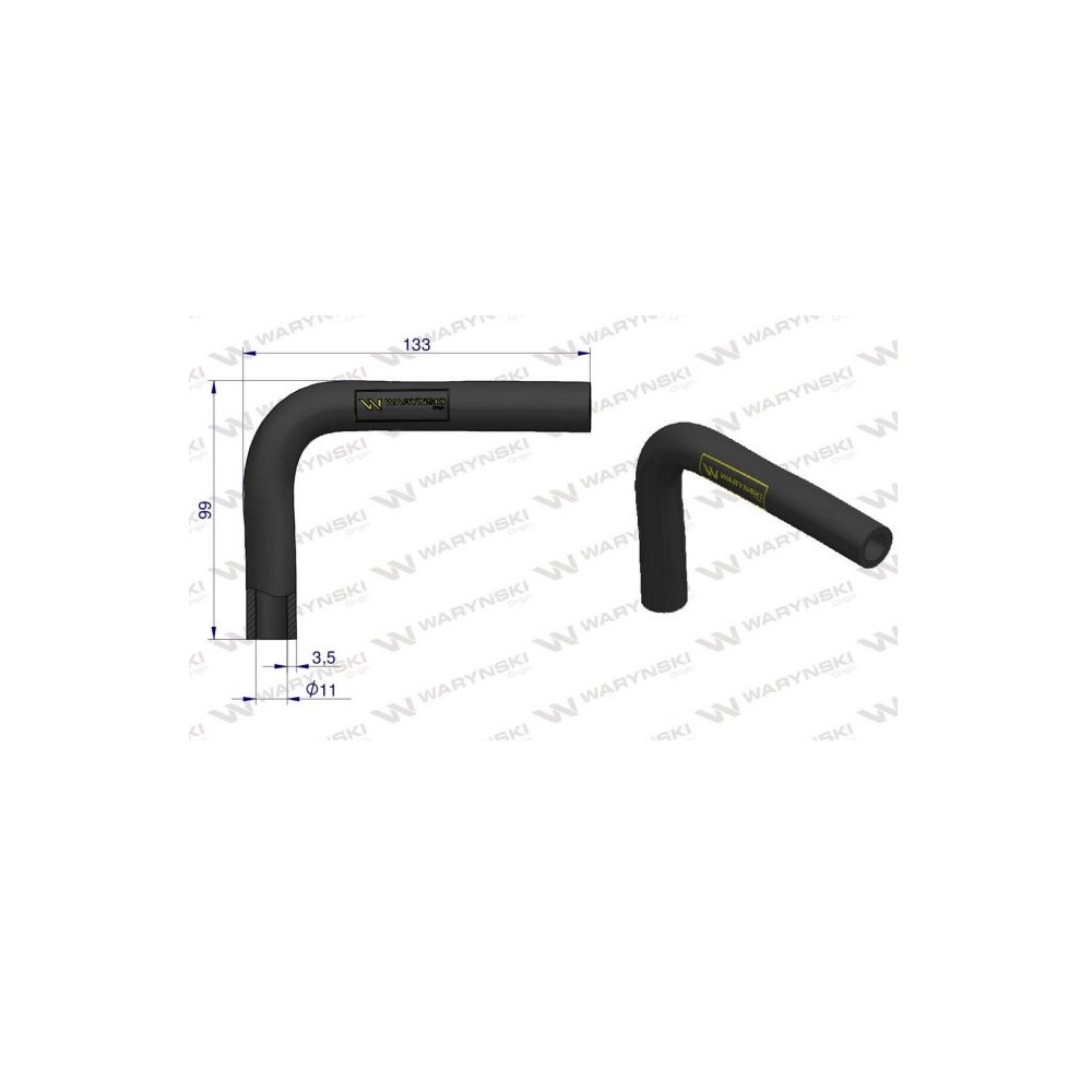 Przewód chłodnicy kolano 3065127R91. T20277 Waryński