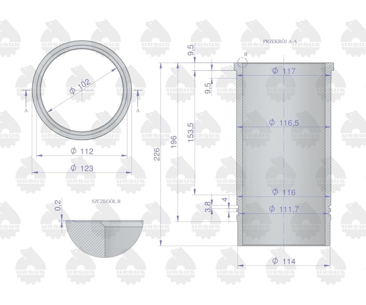 Zestaw naprawczy silnika C-330 ORYGINAŁ URSUS