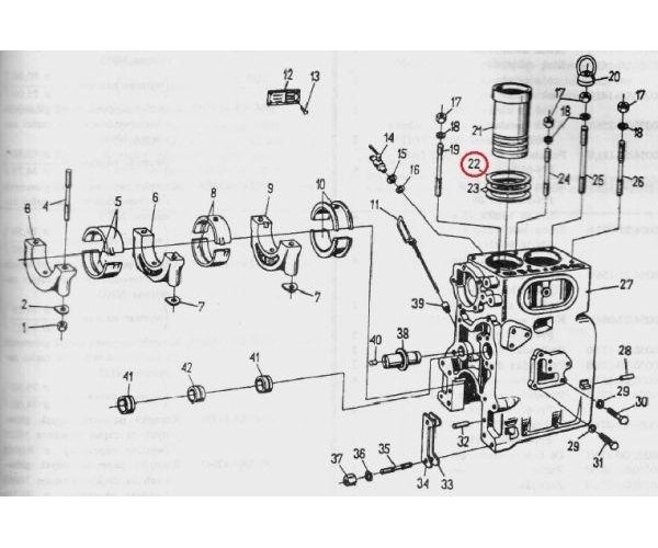Podkładka, uszczelka miedziana tulei cylindrowej C-330 (sprzedawane po 50)