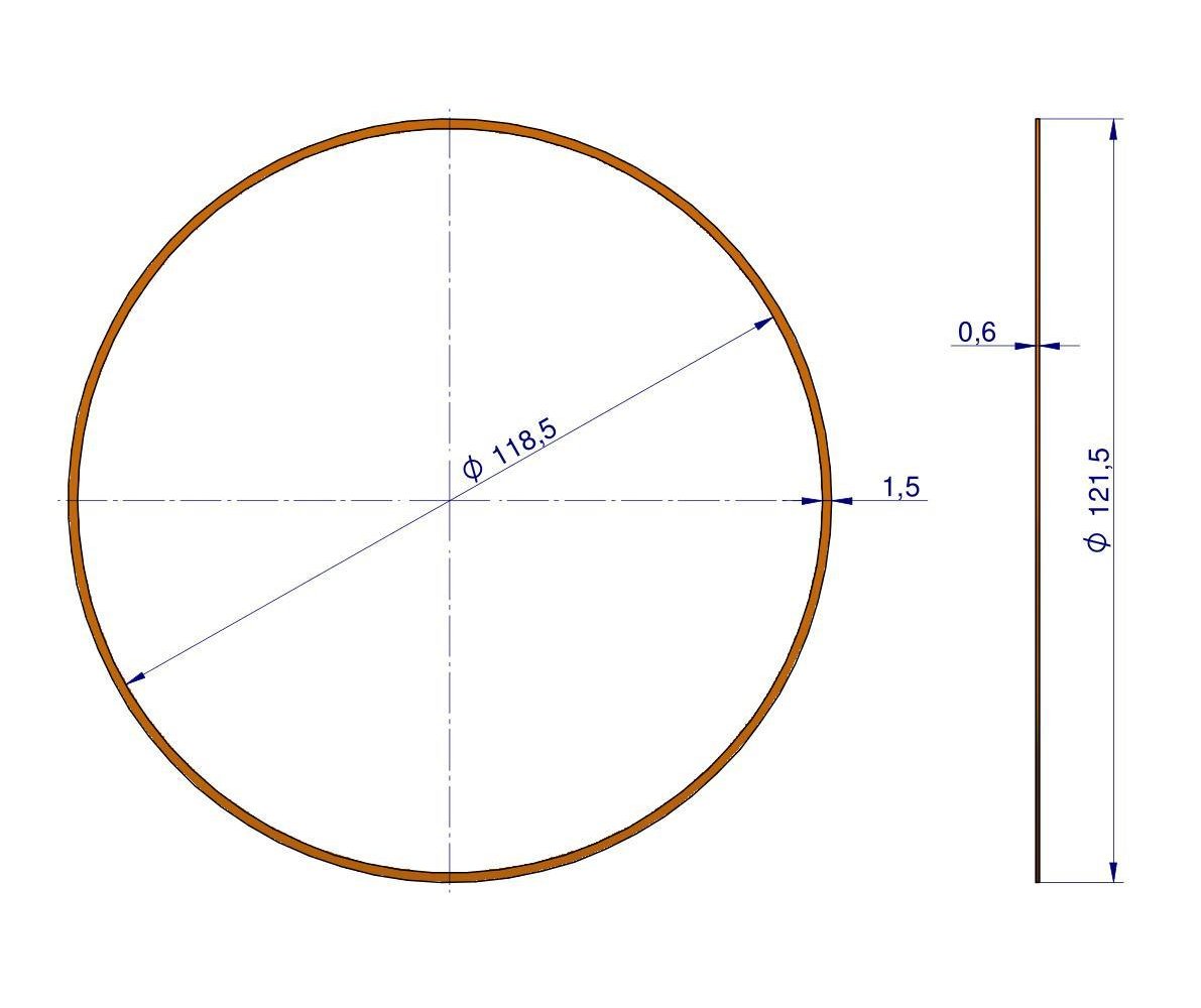 Podkładka, uszczelka miedziana tulei cylindrowej C-330 (sprzedawane po 50)