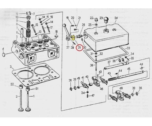 Płytka oporowa dźwigni pokrywy głowicy C-330