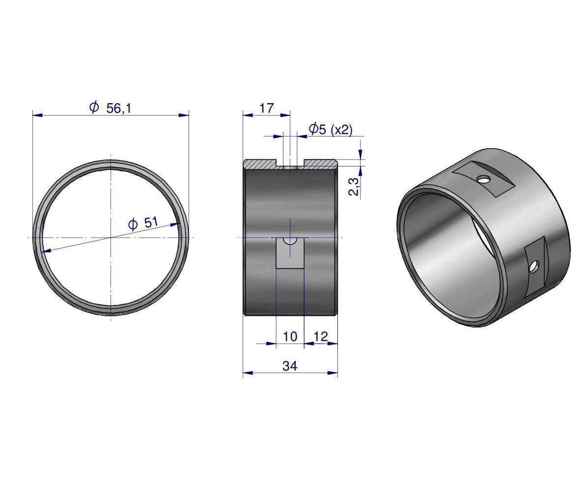 Tuleja na wałek rozrządu C-330.