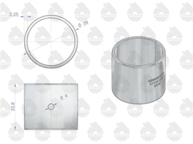 Tuleja korbowodu ( nominał ) N-0,00 MF-4 ORYGINAŁ URSUS