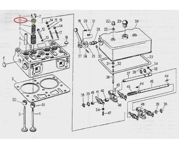 Talerzyk sprężyny zaworowej C-330