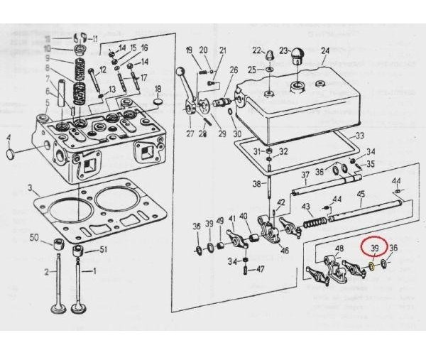Podkładka dystansowa dźwigienki zaworowej 16x27x3,5 C-330