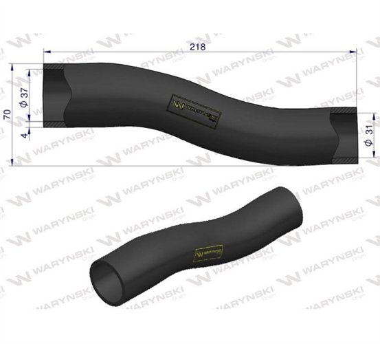 Przewód chłodnicy górny 3134506R1 Waryński