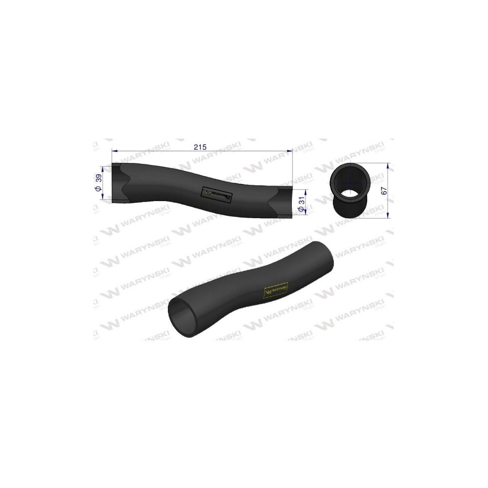 Przewód chłodnicy górny 3134507R1 Waryński