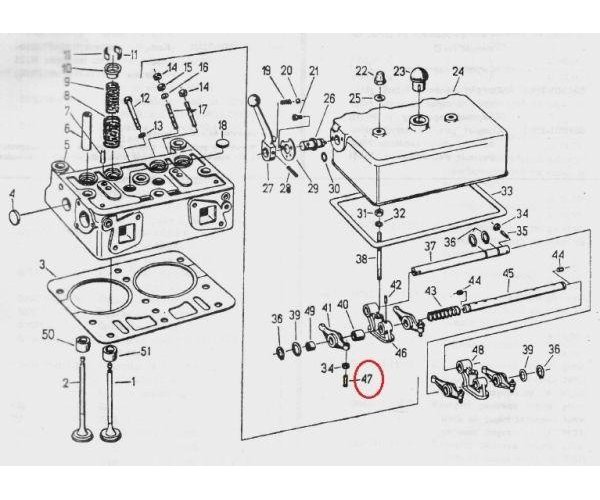 Śruba regulacyjna zaworów (hartowana) C-330 ( sprzedawane po 10 )