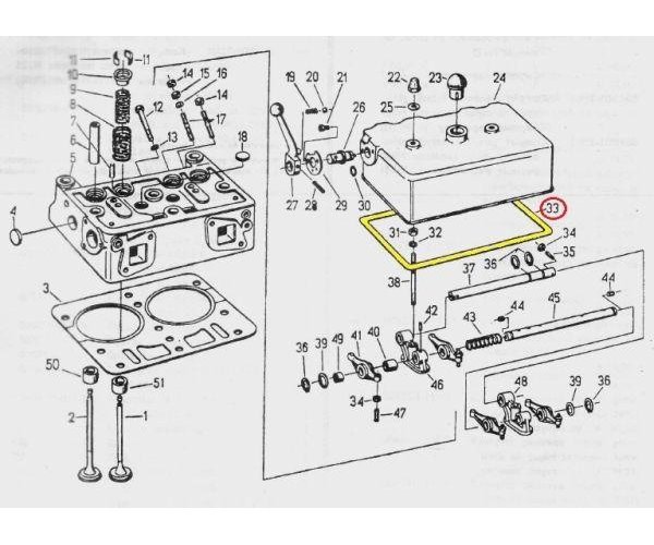 Uszczelka pokrywy głowicy korek/guma C-330 ( sprzedawane po 10 )