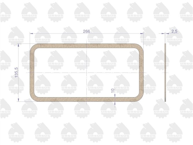 Uszczelka pokrywy głowicy korek/guma C-330 ( sprzedawane po 10 ) ORYGINAŁ URSUS
