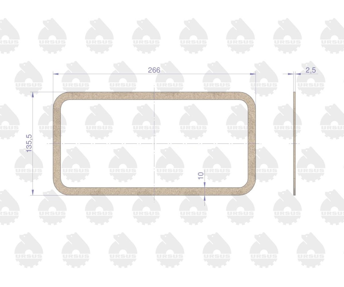 Uszczelka pokrywy głowicy korek/guma C-330 ( sprzedawane po 10 ) ORYGINAŁ URSUS