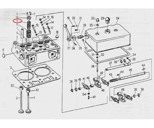 Sprężyna zaworów wewnętrzna C-330
