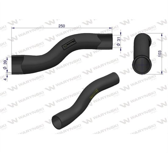 Przewód chłodnicy górny 3148117R1 Waryński