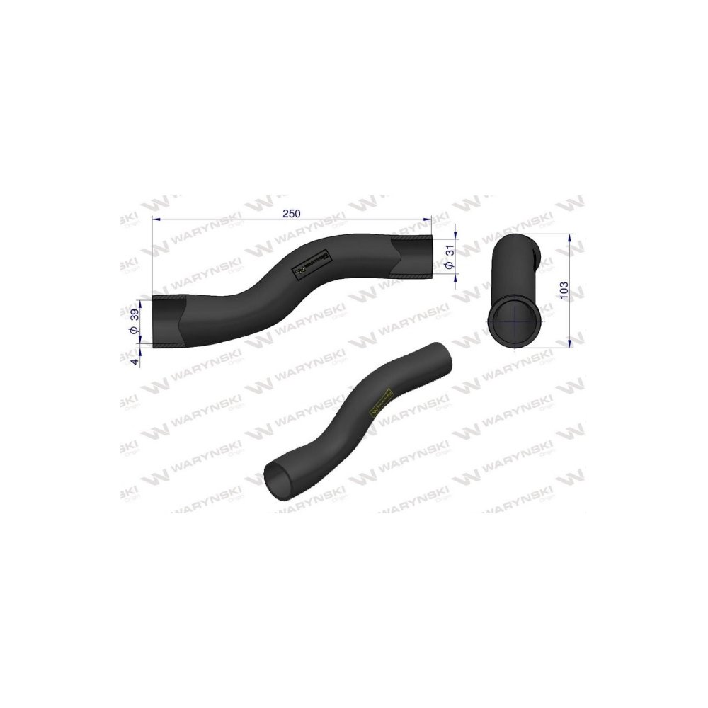 Przewód chłodnicy górny 3148117R1 Waryński