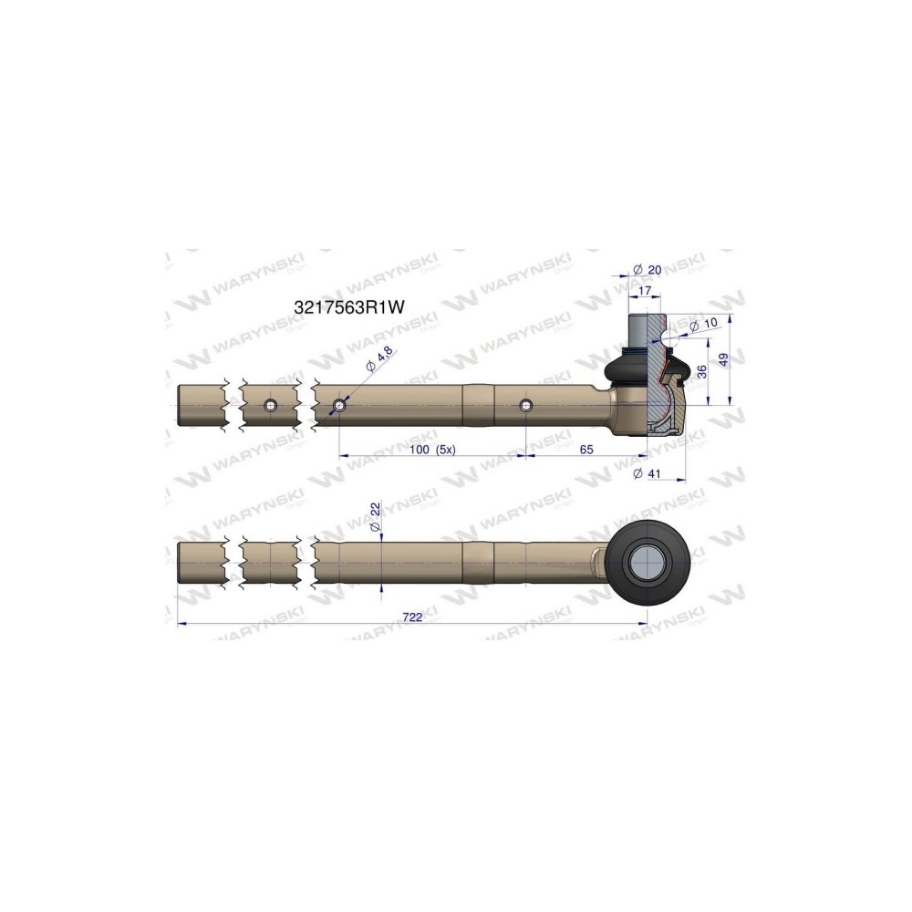 Przegub kierowniczy 3217563R1 WARYŃSKI