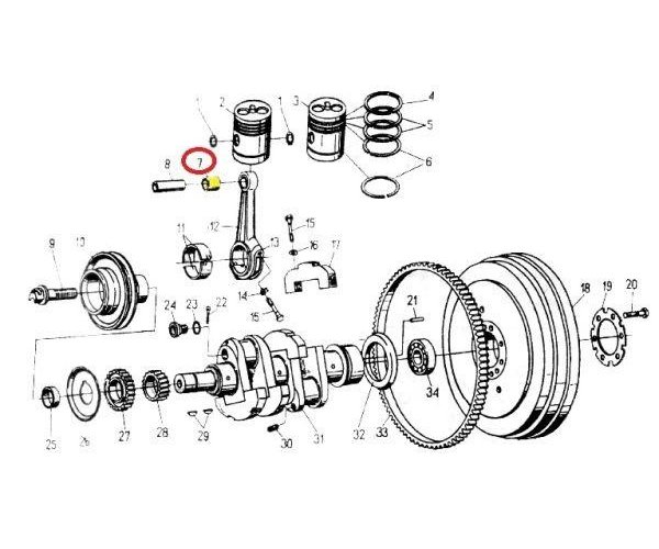 Tuleja korbowodu C-330 (nominalna)