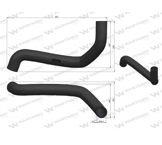 Przewód chłodnicy górny 3220434R1 Waryński