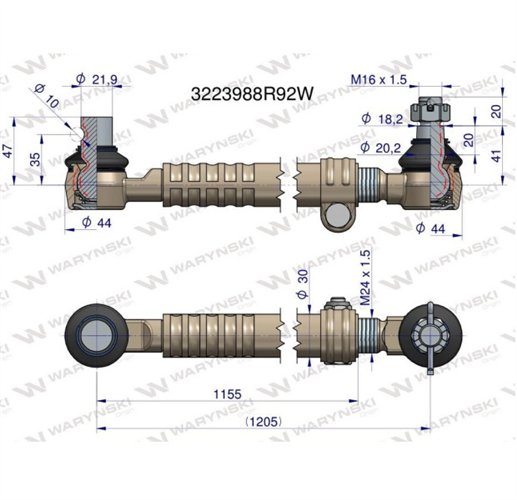 Drążek kierowniczy 3223988R92W WARYŃSKI