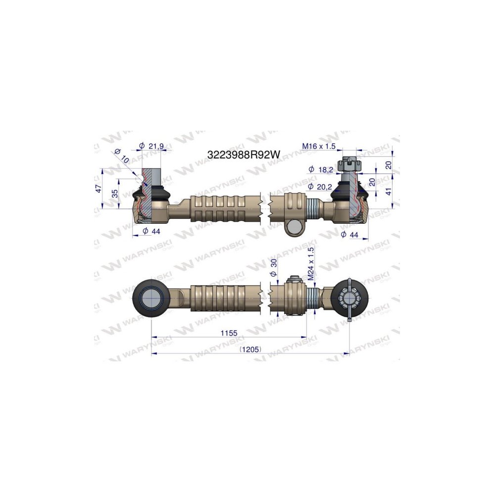 Drążek kierowniczy 3223988R92W WARYŃSKI