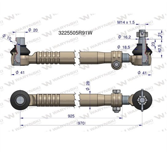 Drążek kierowniczy 3225505R91 WARYŃSKI