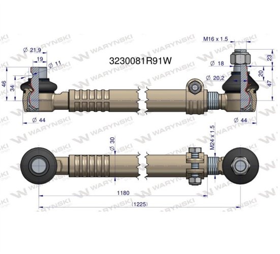 Drążek kierowniczy kompletny 3230081R91 WARYŃSKI