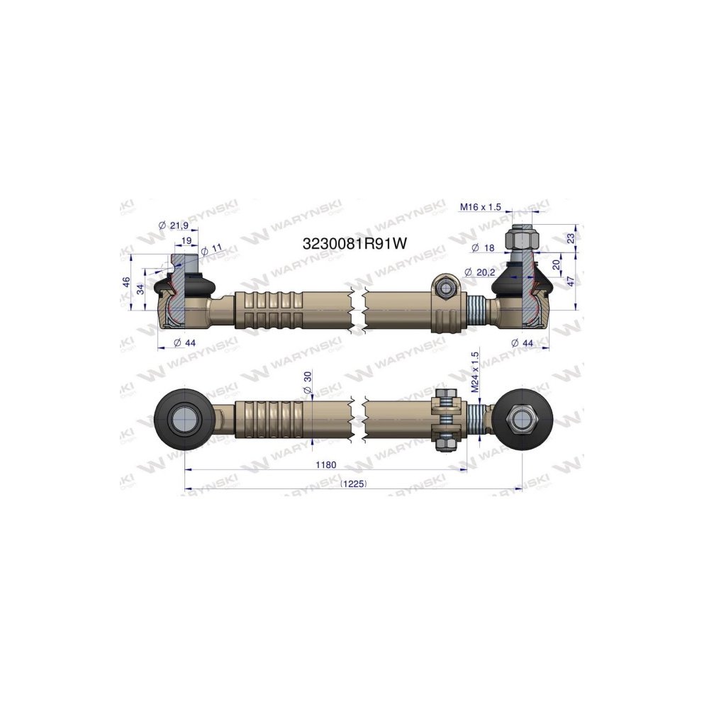 Drążek kierowniczy kompletny 3230081R91 WARYŃSKI