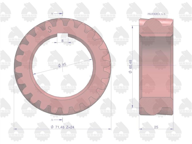 Koło zębate rozrządu na wał korbowy C-330 ORYGINAŁ URSUS