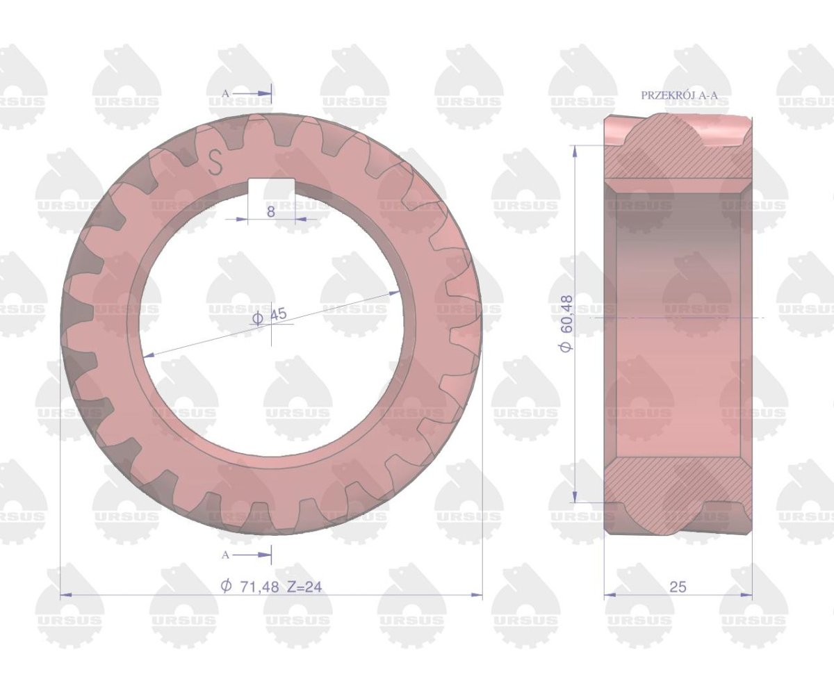 Koło zębate rozrządu na wał korbowy C-330 ORYGINAŁ URSUS