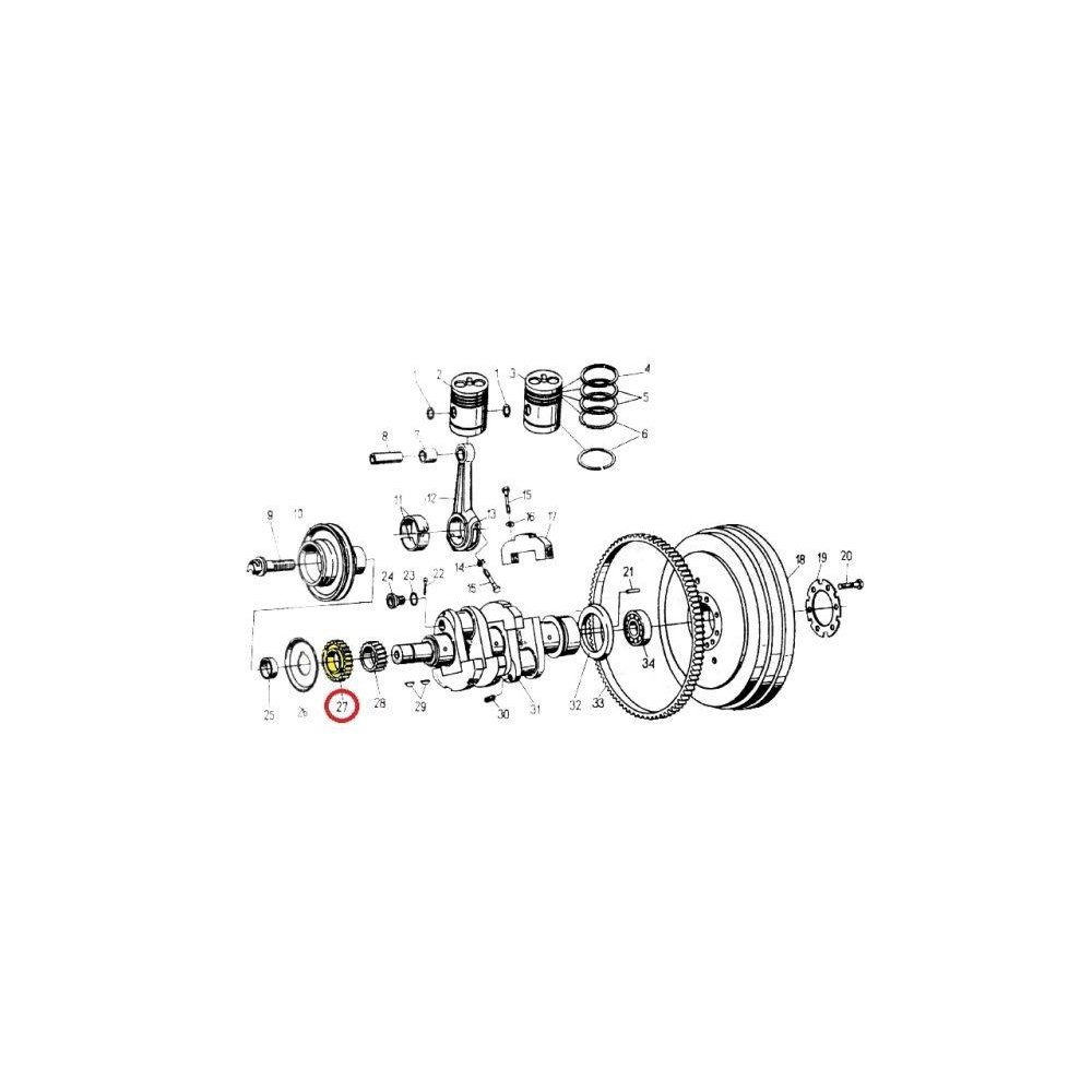 Koło zębate pompy olejowej na wał korbowy C-330 ORYGINAŁ URSUS