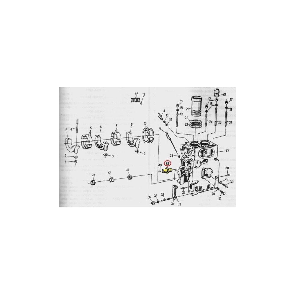 Oś koła pośredniego rozrządu C-328/330 ORYGINAŁ URSUS