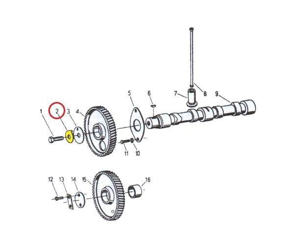 Podkładka zabezpieczająca śrubę koła rozrządu C-330