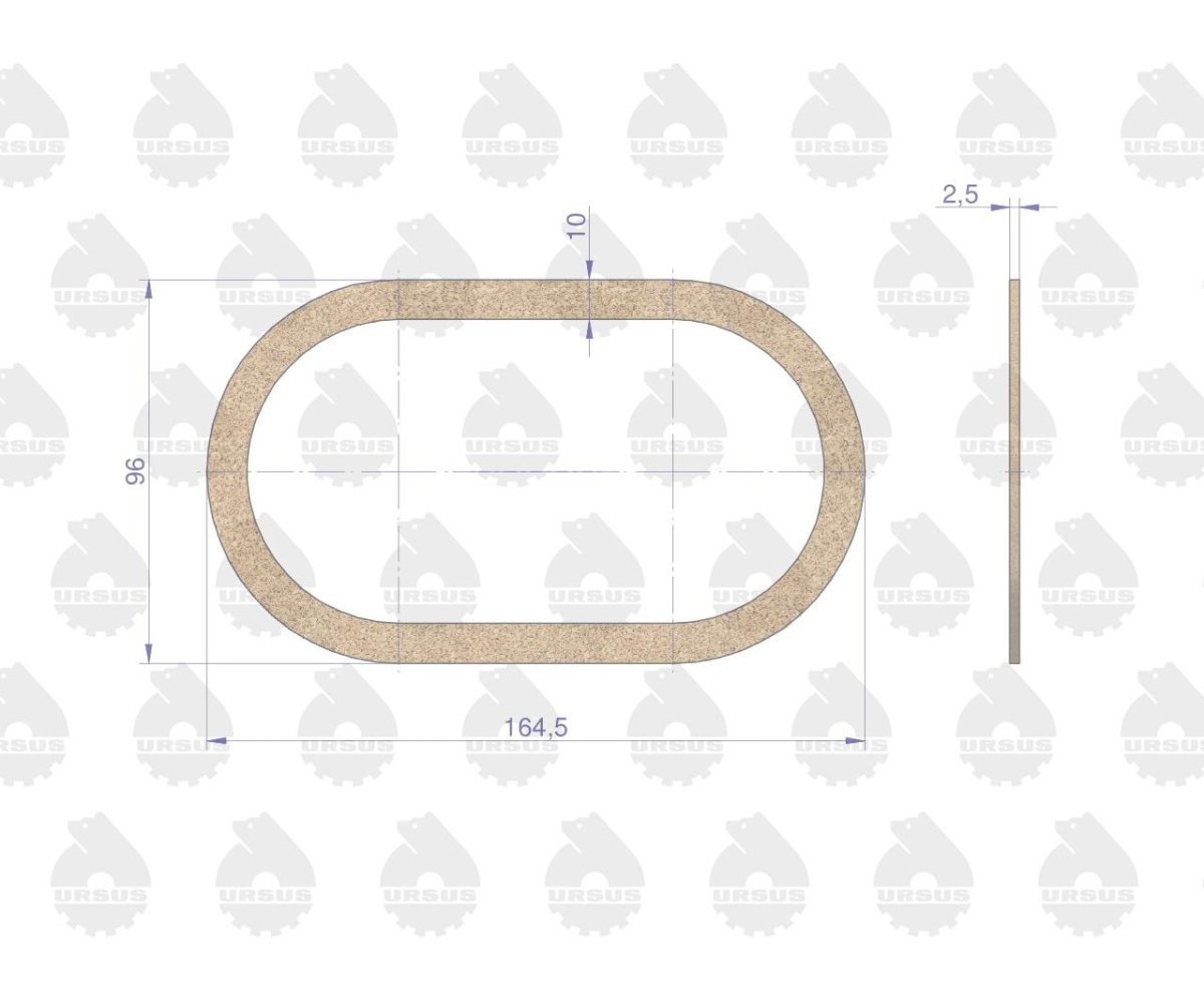 Uszczelka pokrywy bocznej korek/guma C-330 ( sprzedawane po 10 ) ORYGINAŁ URSUS