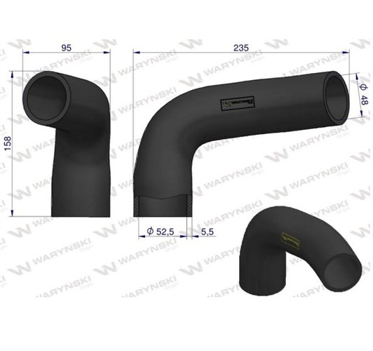 Przewód chłodnicy górny 3382976M1 Waryński