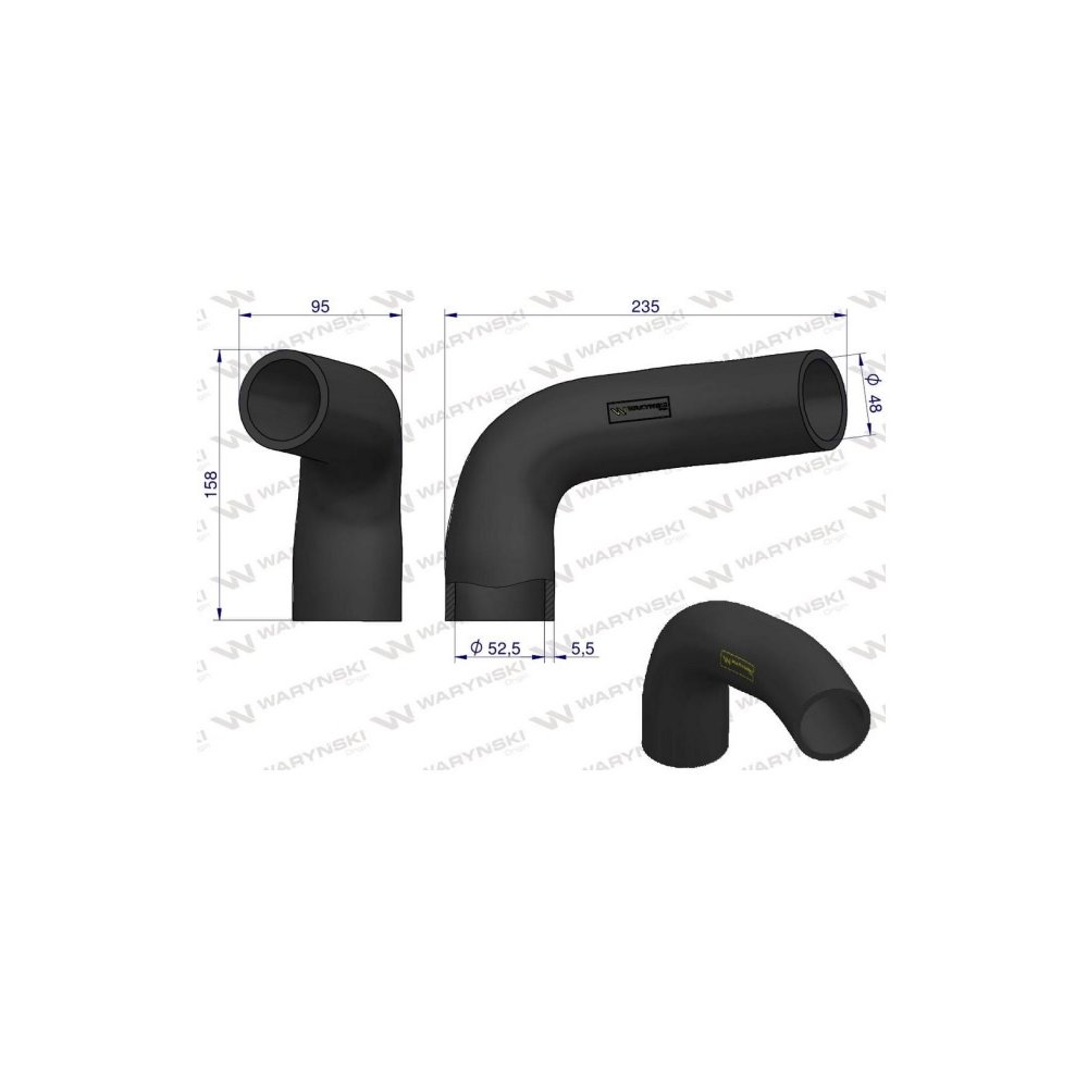 Przewód chłodnicy górny 3382976M1 Waryński