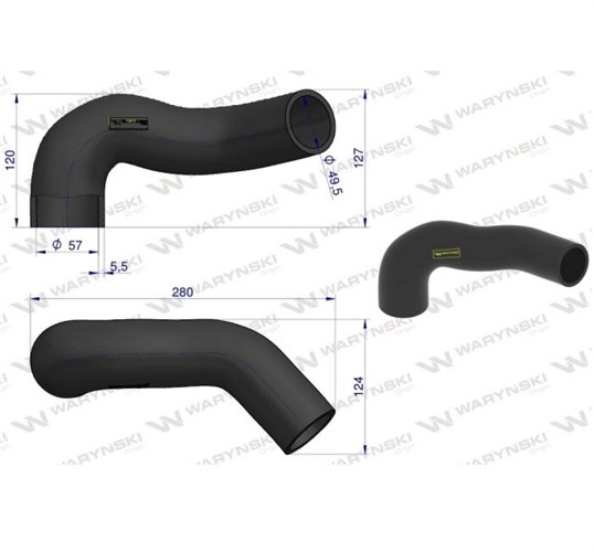 Przewód chłodnicy 3382985M1 WARYŃSKI