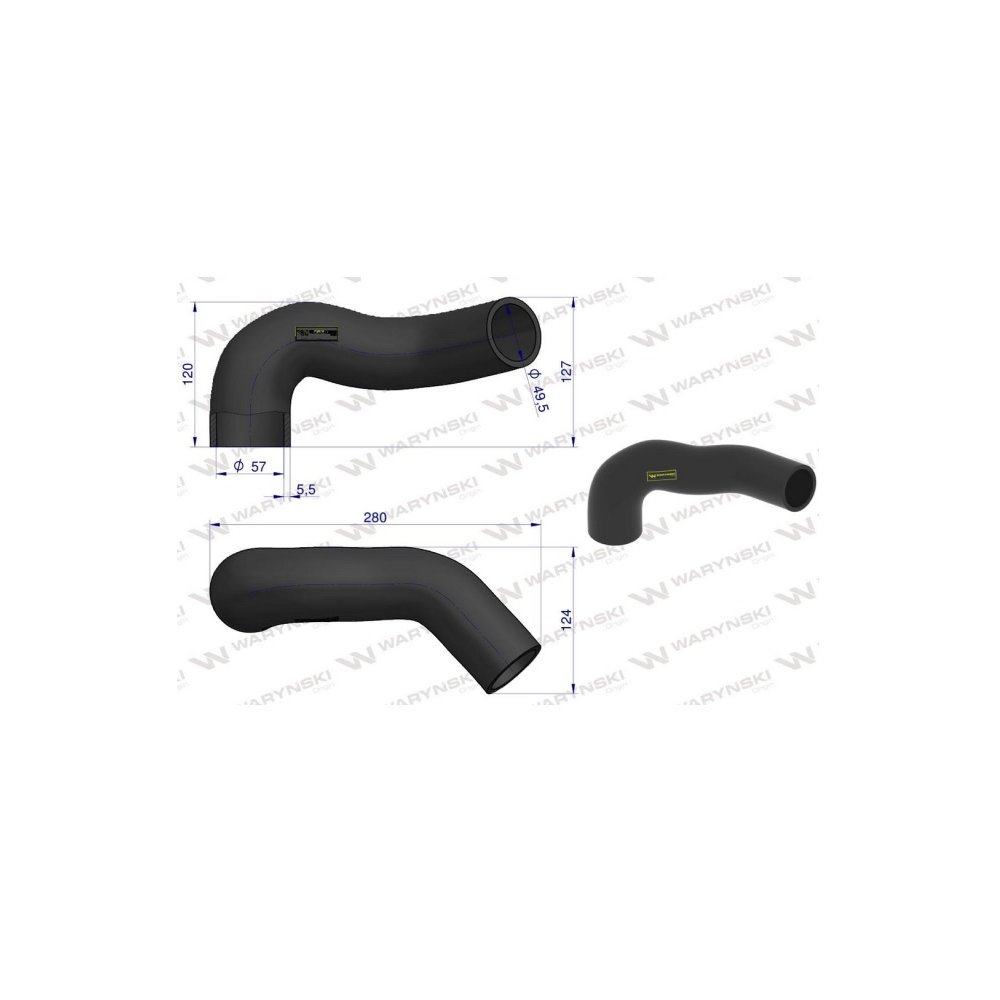 Przewód chłodnicy 3382985M1 WARYŃSKI