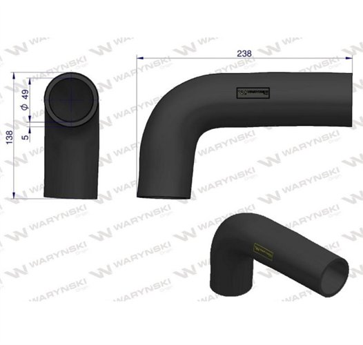 Przewód chłodnicy górny 3387747M1 Waryński