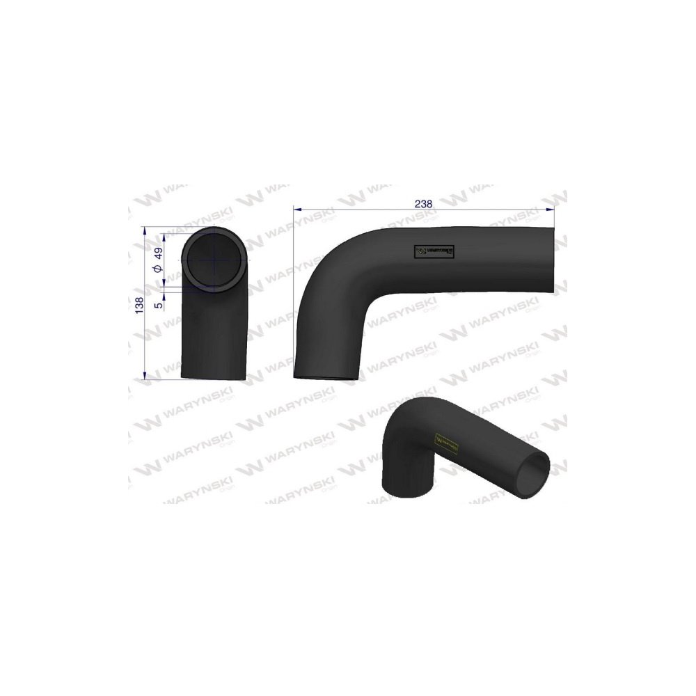 Przewód chłodnicy górny 3387747M1 Waryński