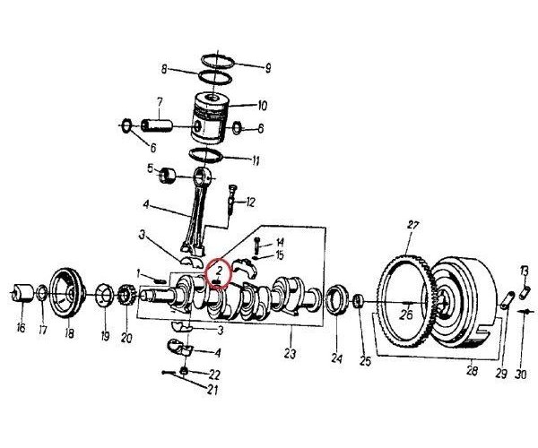 Wkręt wału kanału olejowego C-330 80003012 ( sprzedawane po 10 )