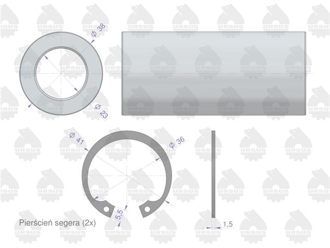 Tłok silnika 50106480 C-330 ORYGINAŁ URSUS