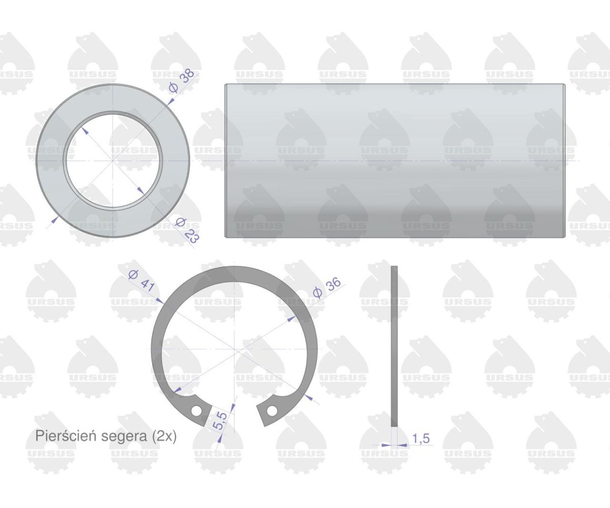 Tłok silnika 50106480 C-330 ORYGINAŁ URSUS