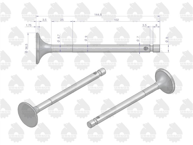 Zawór wydechowy C-330 ORYGINAŁ URSUS ( sprzedawane po 2 )