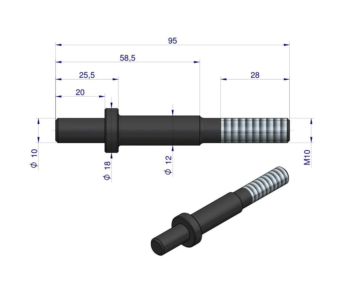 Śruba odciągająca tarczę dociskową sprzęgła C-330
