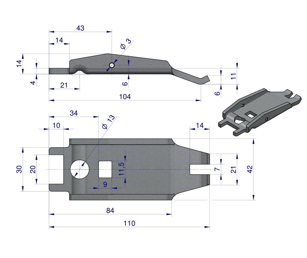 Dźwignia sprzęgła C-328/330