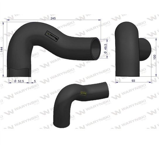 Przewód chłodnicy dolny 3581959M1 Waryński