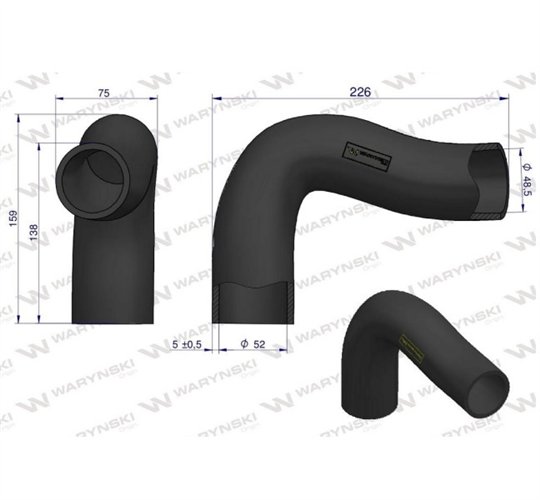 Przewód chłodnicy dolny 3582909M1 Waryński