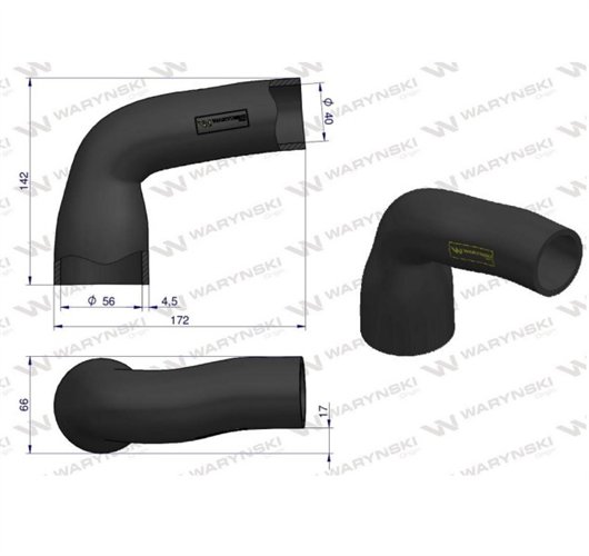 Przewód chłodnicy dolny 3614419M1 Waryński