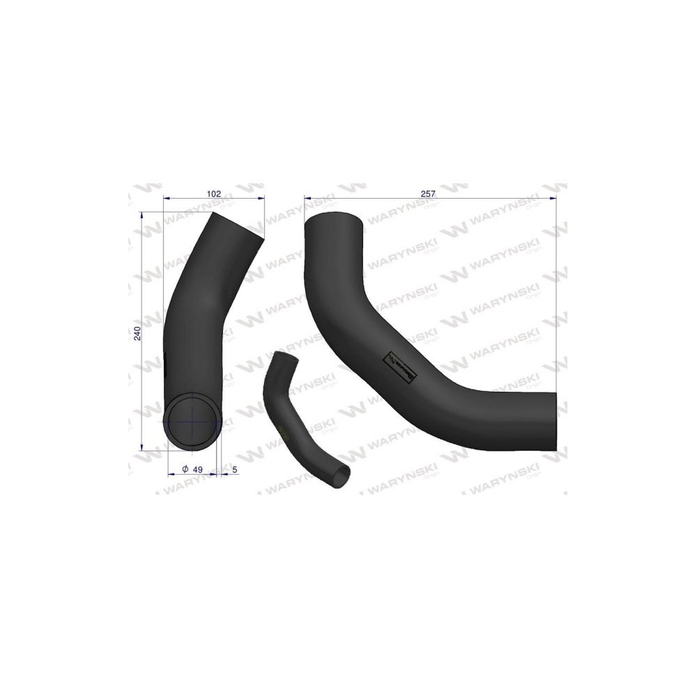 Przewód chłodnicy dolny 3614420M1 Waryński