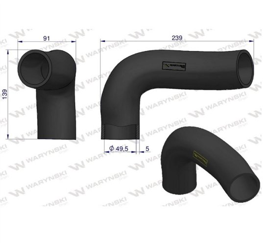 Przewód chłodnicy dolny 3618641M1 Waryński